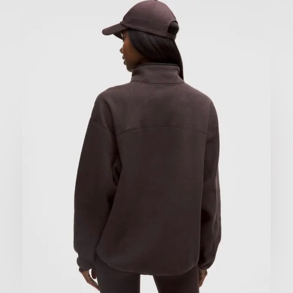 NWT lululemon Tumbled Fleece Full-
Zip Jacket in Sequoia brown / Black trim - M - Picture 3 of 10